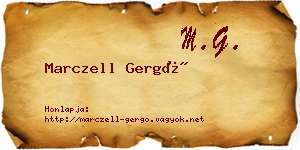 Marczell Gergő névjegykártya