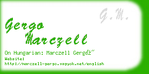 gergo marczell business card